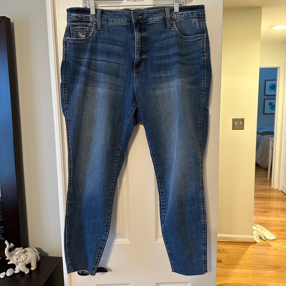 Kut from the Kloth Donna fab ab ankle skinny plus 16W